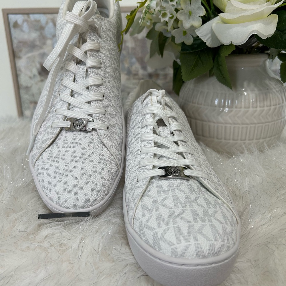 Michael Kors Monogram White Sneakers